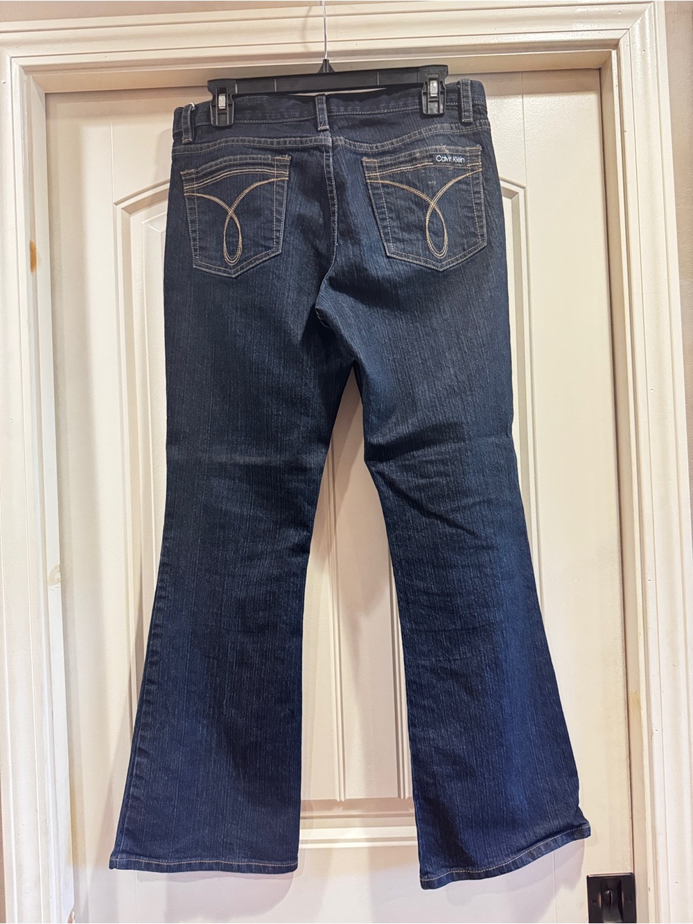 Calvin Klein Jeans Women's Dark Blue Flare Jeans - Picture 2 of 5
